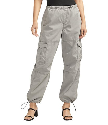 Silver Jeans Co. Mid Rise Low Stretch Parachute Cargo Pants