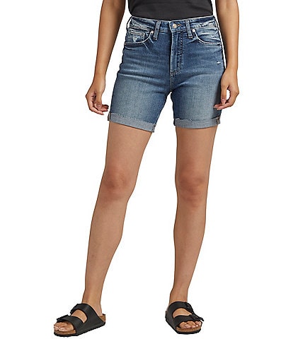 Silver Jeans Co. Mid Rise Sure Thing Long Shorts