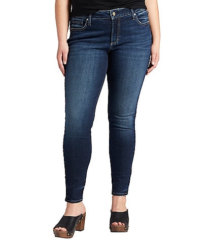Silver Jeans Co. Plus Size Elyse Mid Rise Skinny Jeans