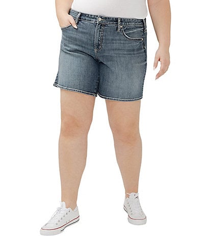 Silver Jeans Co. Plus Size Mid Rise Boyfriend Shorts