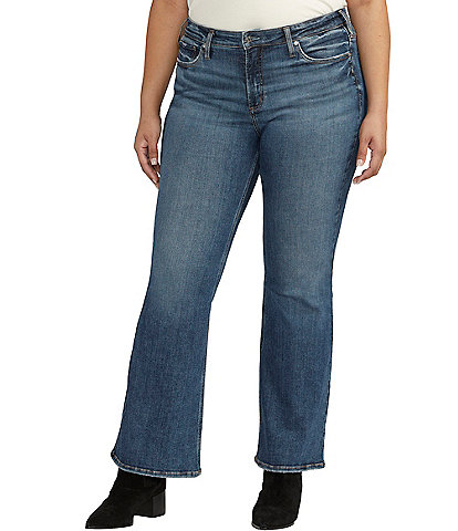 Silver Jeans Co. Plus Size Most Wanted Mid-Rise Flare Jeans