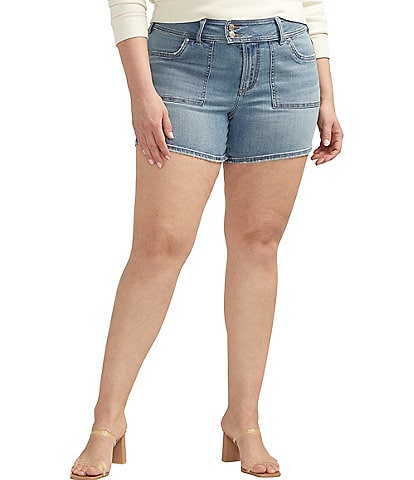 Silver Jeans Co. Plus Size Suki Mid-Rise Shorts