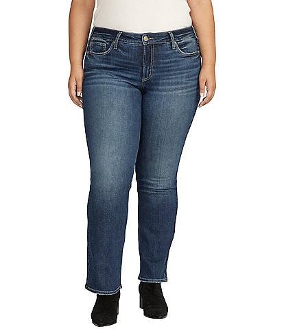 Silver Jeans Co. Plus Size Suki Mid Rise Slim Bootcut Denim Jeans