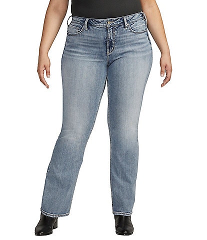 Silver Jeans Co. Plus Size Suki Mid Rise Slim Bootcut Jeans