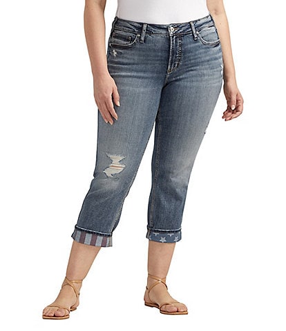 Silver Jeans Co. Plus Size Suki Mid Rise Stretch Capri Jeans