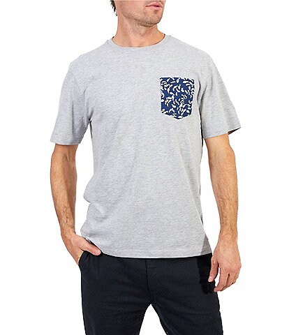Silver Jeans Co. Short Sleeve Contrast-Pocket Heather Tee