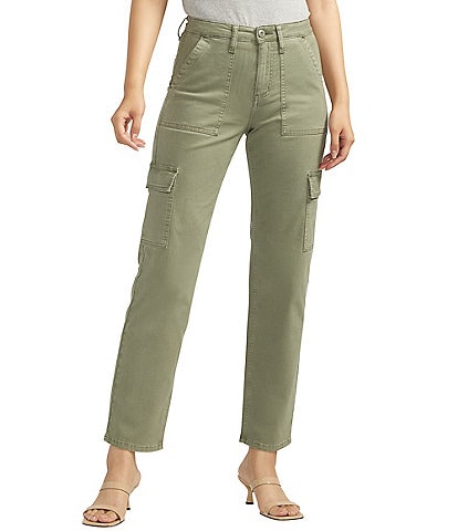 Silver Jeans Co. Suki Mid Rise Low Stretch Cargo Pants