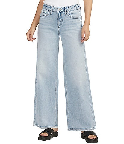 Silver Jeans Co. Suki Mid Rise Mid Stretch Wide Leg Jeans