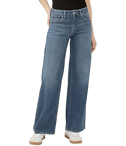 Silver Jeans Co. Suki Mid Rise Wide Leg Jeans