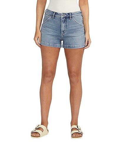 Silver Jeans Co. Sure Thing High Rise Mid Stretch Carpenter Shorts