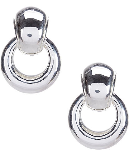Simon Sebbag Sterling Silver Door Knocker Convertible Clip-On Earrings