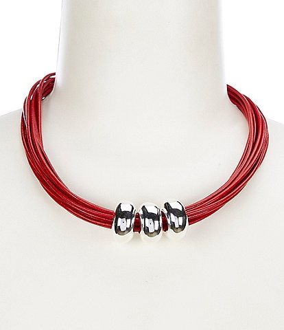 Simon Sebbag Poppy Leather Collar Necklace