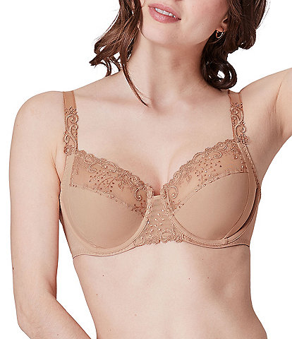 Simone Perele Delice Floral Embroidered Full Busted Contour Underwire Square Back Bra
