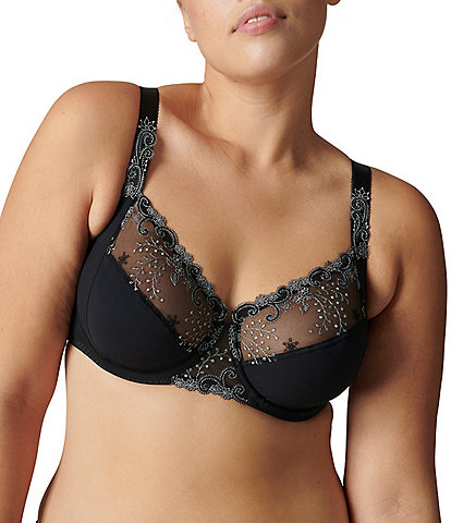 Simone Perele Delice Floral Embroidered Full Busted Contour Underwire Square Back Bra