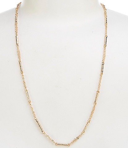 Simplicity Bar Links Chain Long Strand Necklace
