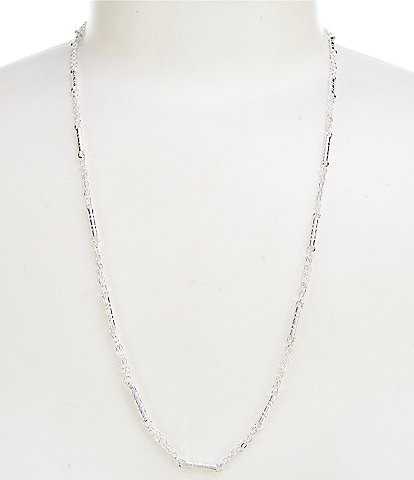Simplicity Bar Links Chain Long Strand Necklace
