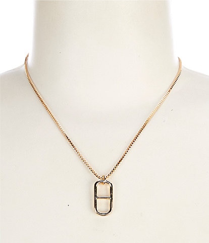 Simplicity Pop Tab Sculpted Short Pendant Necklace