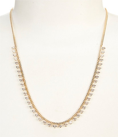 Simplicity Shakey Crystals Drop Chain Necklace