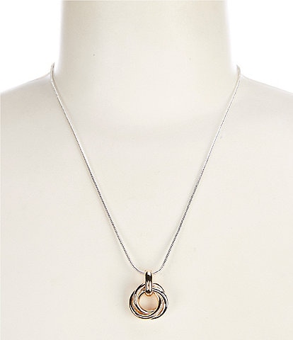 Simplicity Wire Knot Pendant Snake Chain Short Pendant Necklace
