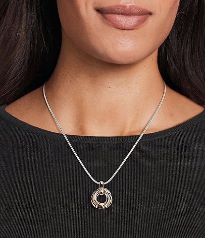 Simplicity Wire Knot Pendant Snake Short Pendant Necklace