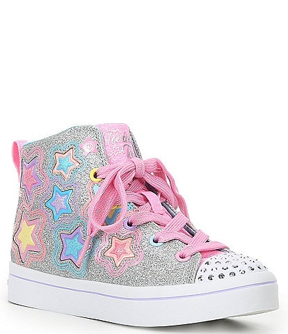Skechers Girls' Twi-Lites 2.0 Star Gloss Hi-Top Lighted Sneakers (Youth)