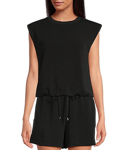 Skies Are Blue Brushed Modal Crew Neck Sleeveless Muscle Top