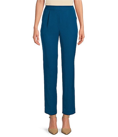Skies Are Blue Recycled Mid Rise Elastic Waist Tapered Pants