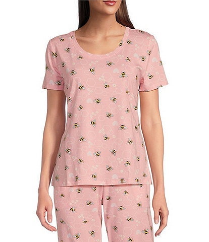 Lets Sleep Graphic Pajama Top and Pants - Pink