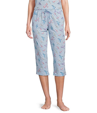 Women's Fuzzy Pajama Pants Sleepwear Skull Print Elastic Waist