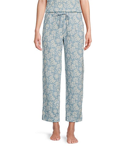 Sleep Sense Folk Floral Print Coordinating Capri Sleep Pants