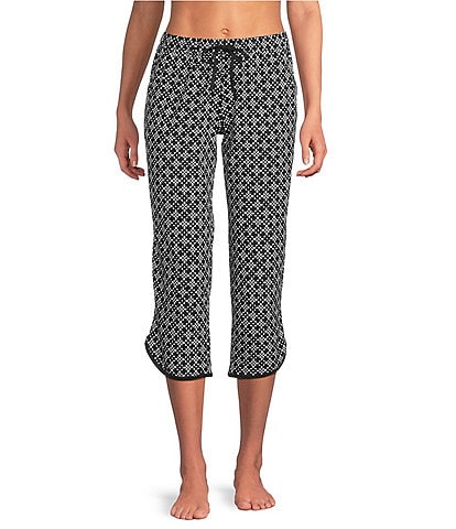 Sleep Sense Geometric Print Coordinating Knit Sleep Capri Pants