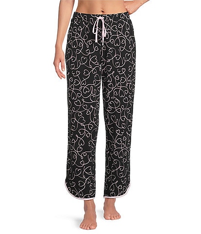 Sleep Sense Heart Print Drawstring Coordinating Sleep Pants