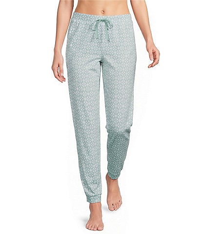 Sleep Sense Irish Geo Knit Drawstring Tie Coordinating Sleep Joggers