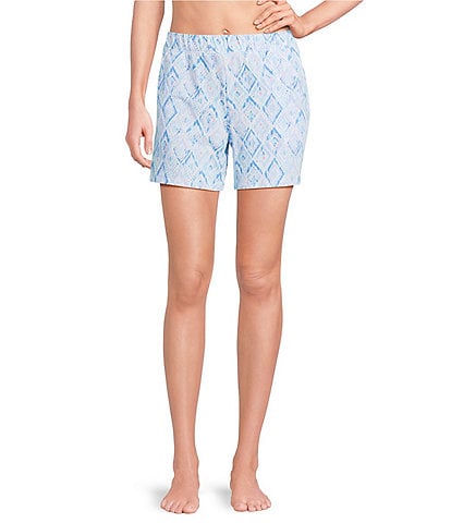 Sleep Sense Knit Multi Ikat Print Coordinating Sleep Shorts