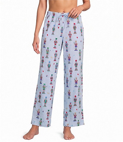 Sleep Sense Nutcracker Print Knit Drawstring Coordinating Sleep Pants