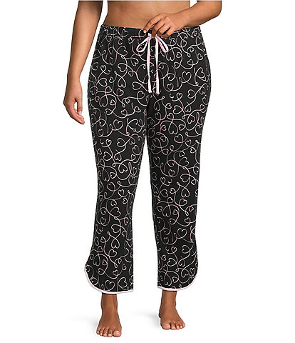 Sleep Sense Plus Size Heart Print Coordinating Sleep Pants