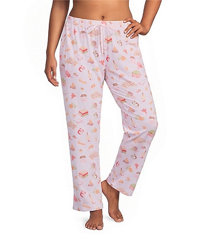 Sleep Sense Plus Size Tossed Fall Print Coordinating Knit Sleep Pants
