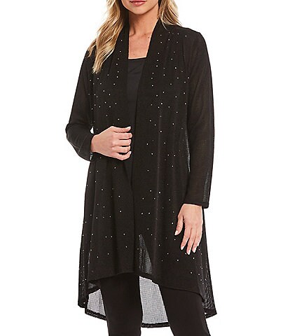 Slim Factor by Investments Open-Front Mesh Cardigan
