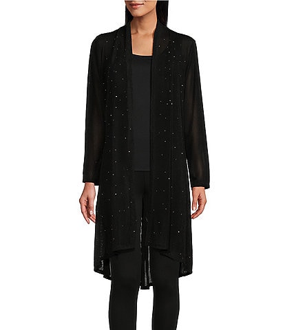 Slim Factor by Investments Open-Front Mesh Cardigan