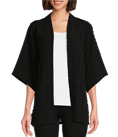 Slim Factor by Investments Open-Front Pucker Textured Cardigan