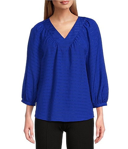 Slim Factor By Investments Sloane V-Neck 3/4 Sleeve Top