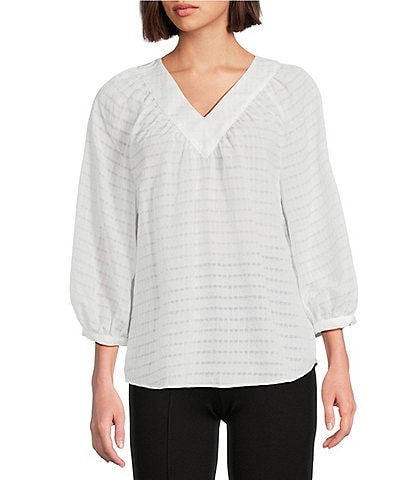 Slim Factor By Investments Sloane V-Neck 3/4 Sleeve Top