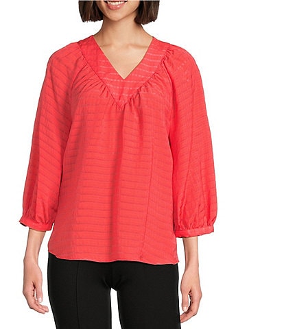 Slim Factor By Investments Sloane V-Neck 3/4 Sleeve Top