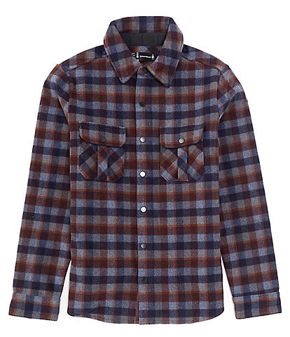 SmartWool Anchor Line Plaid Recycled Brushed Wool Fleece Shirt Jacket