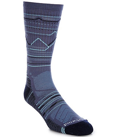 SmartWool Hike Light Cushion Mountain Range Pattern Crew Socks