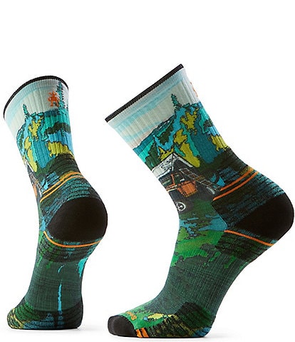 SmartWool Hike Targeted Cushion Trail Trekker Printed Crew Socks