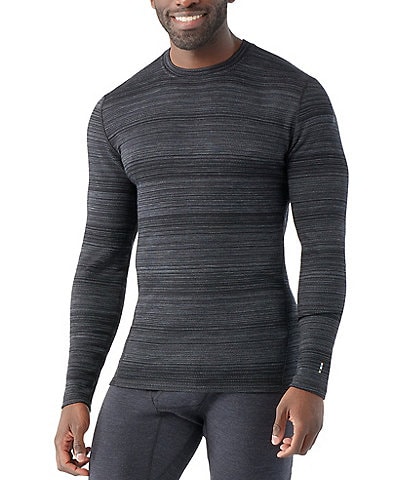 SmartWool Slim Fit Horizontal Stripe Merino 250 Baselayer Long Sleeve T-Shirt