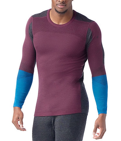 SmartWool Slim Fit Intraknit Thermal Merino Base Layer Color Block Long Sleeve T-Shirt