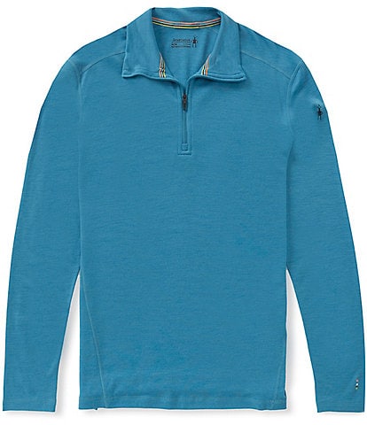 SmartWool Slim Fit Merino Base Layer Solid Quarter-Zip Pullover
