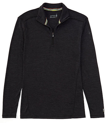 SmartWool Slim Fit Merino Base Layer Solid Quarter-Zip Pullover